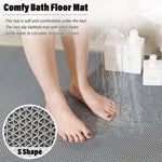 Rubber Anti-Slip Doormat for Home & Bathroom Entrance Grey Rectangular Mat (2x4 Feet) Image 4