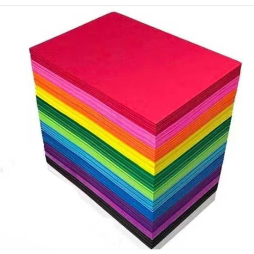 Color Paper A4 Size 100 Sheets Mix Color Craft Paper Sheets For Kids Diy Art Craft 10 Sheets Of 10 Color Multicolor Papersthick Assorted Rainbow Sheets Image 1
