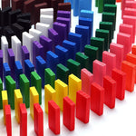 120 Pcs 12 Color Wooden Dominos Blocks Set Building Block For Kids Game Educational Play Toy Domino Racing Toy Game Image 2