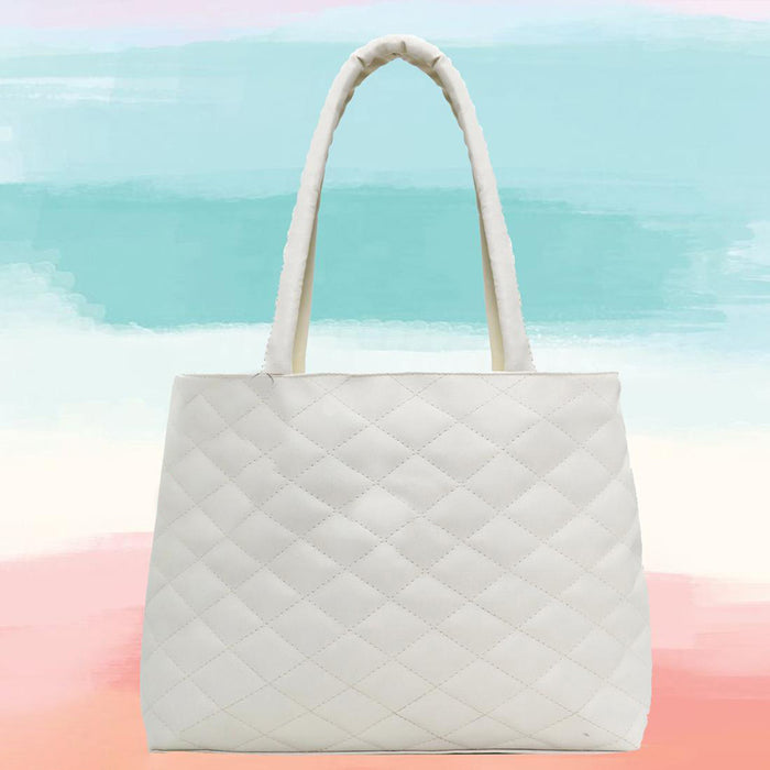 Handbag For Women And Girls Stylish White PU Leather Bag Image 1