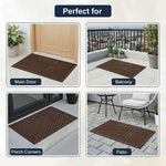 Rubber Anti-Slip Doormat for Home & Bathroom Entrance Brown Rectangular Mat (40x60 cm) Image 4