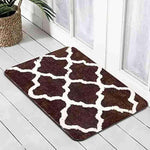 Microfiber Anti-Slip Doormat for Home & Bathroom Entrance Brown Rectangular Mat (38x58 cm) Image 3
