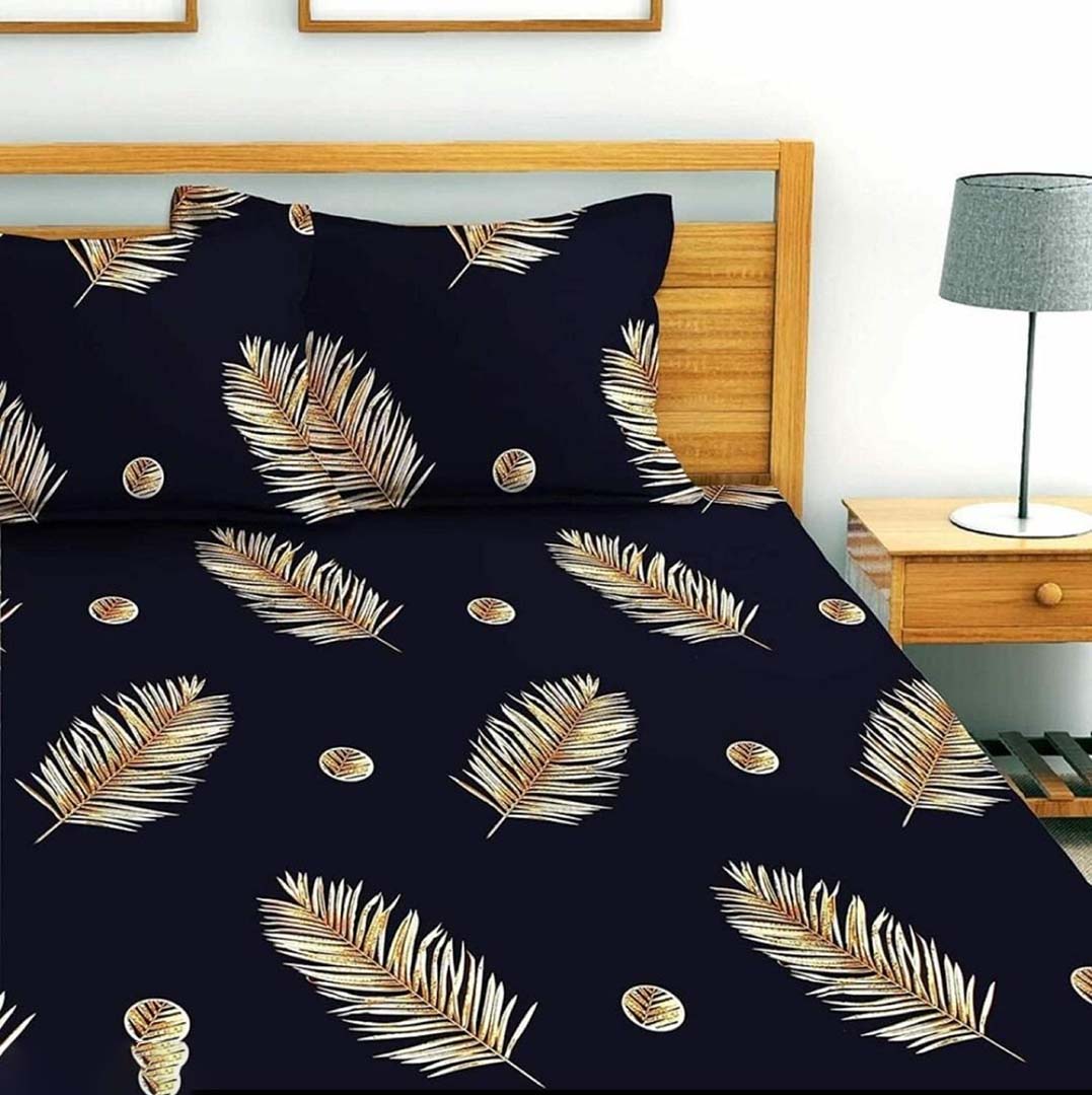 Cotton (90x90 Inch) Double Size Bedsheet With 2 Pillow Cover in Multicolor Image 3