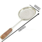 Stainless Steel Boondi Jhara With Wooden Handle Image 2