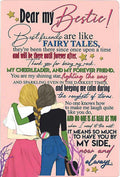 Jwalpa Collection Best Friend Decorative Tabletop Card With Wooden Stand Friendship Quote Display Pink Image 1