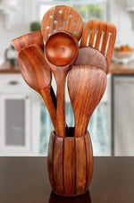 Wooden Spoon Set Of 7 No Holder Image 3