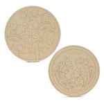 3 Flower Design On Round Mdf Plain Wood Boards For Art And Craft 8 Inch 25Mm Unfinished Slices Round Mdf Cutouts For Art And Craft For Resin Art Image 4