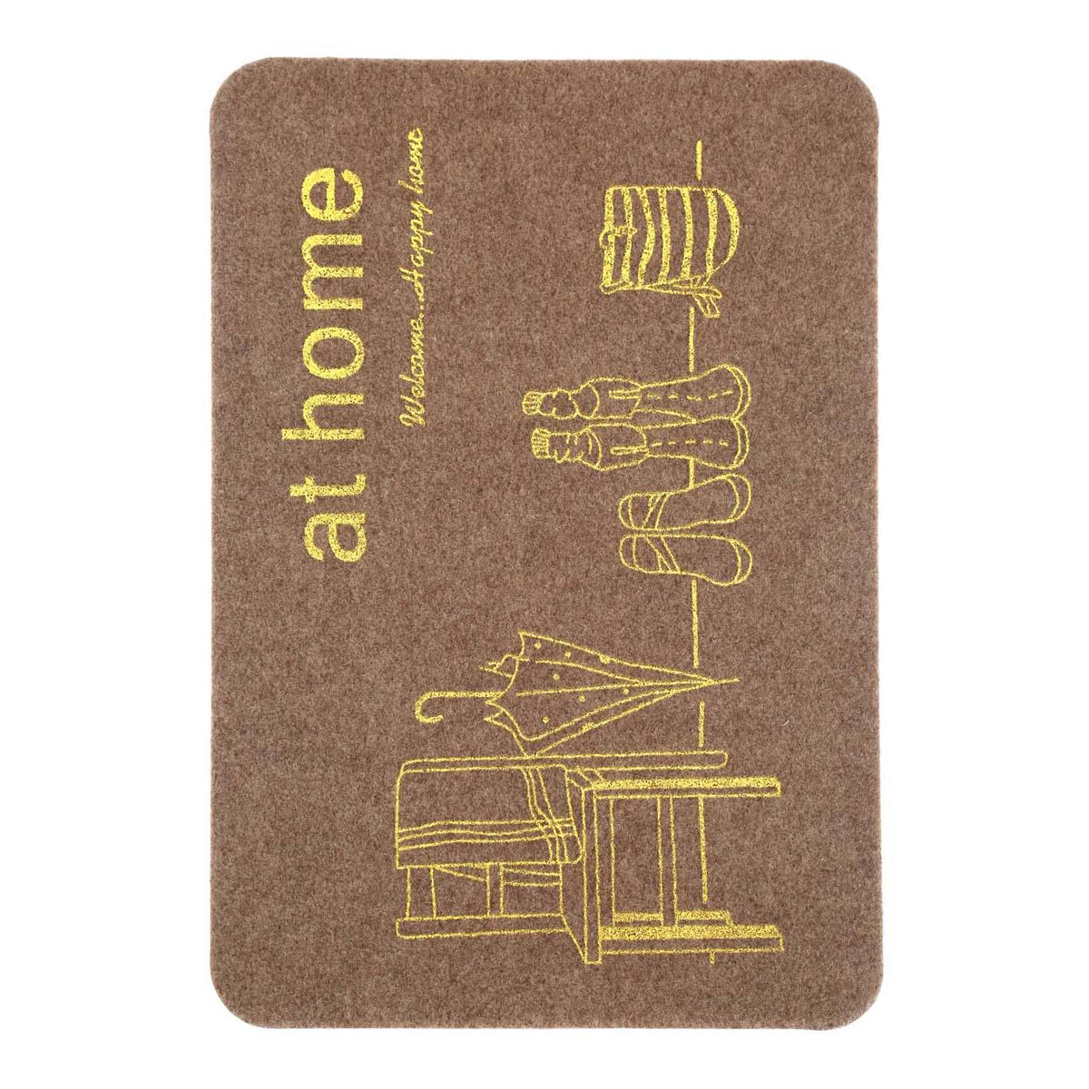Coir Anti-Slip Doormat for Home & Bathroom Entrance Beige Rectangular Mat (40x60 cm) Image 3