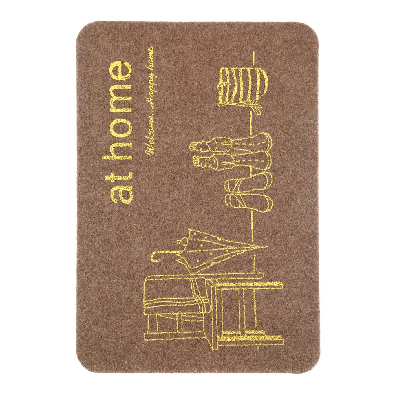 Coir Anti-Slip Doormat for Home & Bathroom Entrance Beige Rectangular Mat (40x60 cm) Image 3