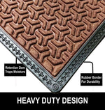 Rubber Anti-Slip Doormat for Home & Bathroom Entrance Brown rectangular Mat (40x60 cm) Image 2