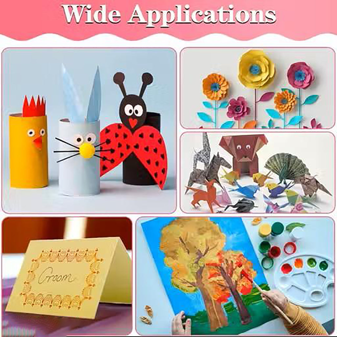100 A4 Size Colorful Sheets For Craft Origami Craft And Projects Purpose Image 3