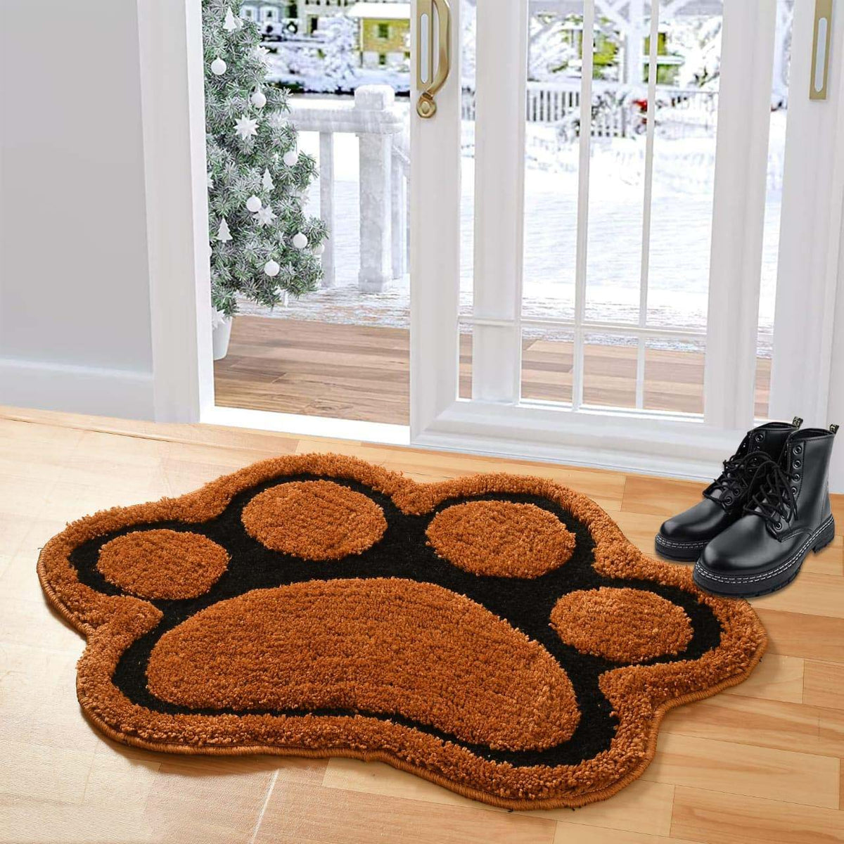 Microfiber Anti-Slip Doormat for Home & Bathroom Entrance Grey Pet Feet Mat (50x80 cm) Image 1