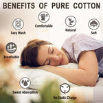 Cotton (60x90 Inch) Single Size Bedsheet With 1 Pillow Cover in Red Color Image 4