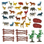 Mini Animal Figure Toy Farm & Wild Animals Toys For Kids Small Size 30 Pcs Image 1
