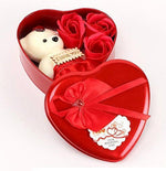 Red Teddy With Flower Image 1