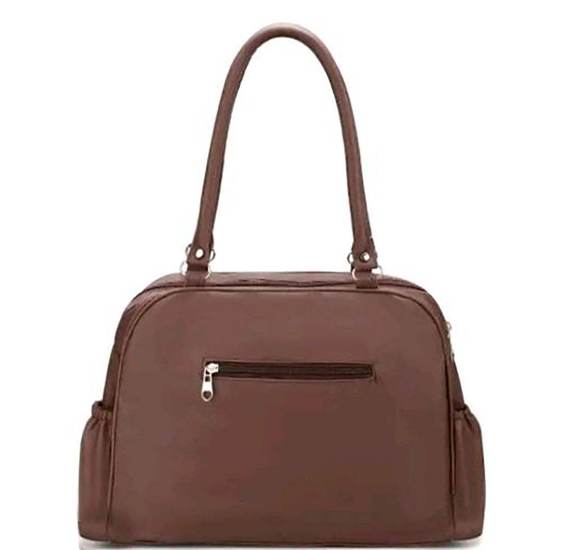 Handbag For Women And Girls Stylish Brown PU Leather Bag Image 4