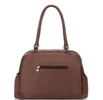 Handbag For Women And Girls Stylish Brown PU Leather Bag Image 4