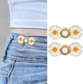Jeans Waist Tightener Jeans Button Pins Waist Tightener Set Make The Waist Fit For Skirt Pants Robe No Sewing Required Adjustable Waist Buckle For Loose Jeans Pants Image 1