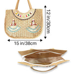 Handbag For Women And Girls Stylish Beige Jute Bag Image 3