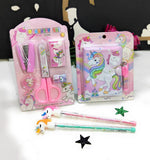 Useful Essential Unicorn Combo Pocket Diary With Pen Pencils Scissor Stapler Staple Pins Tape Dispenser Tapesschool Office Supply For Kids & Adults Image 1