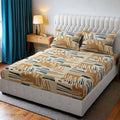 Glace Cotton (78x72 Inch) Double Size Bedsheet With 2 Pillow Cover in Multicolor Image 1