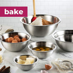 Stainless Steel Solid Microwave Safe Bowl Serving Bowl Mixing Bowl Steel Bowl Kitchen Accessories Items Microwave Utensils Pack Of 6 Pcs Image 3