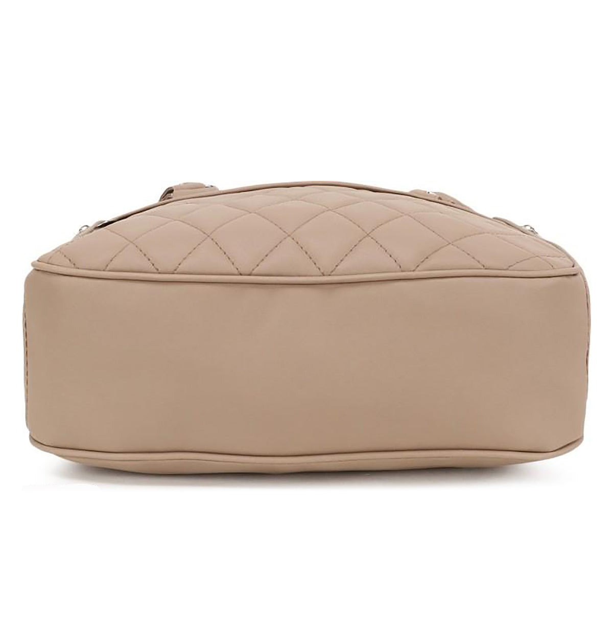 Handbag For Women And Girls Stylish Beige PU Leather Bag Image 4
