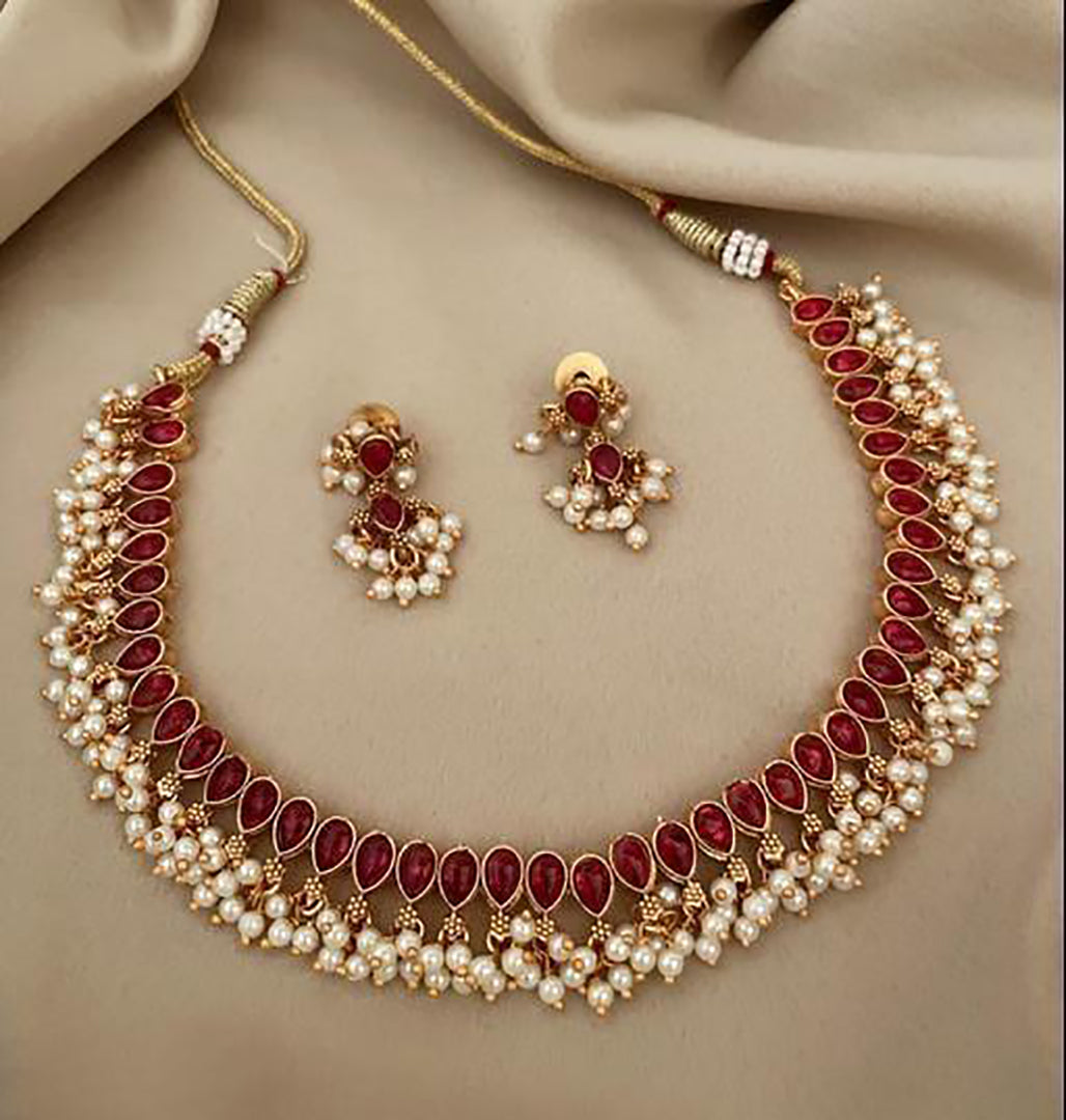 Premium Artificial Traditional Jewelry Collection: Ethnic Necklace & Earring Sets Image 1