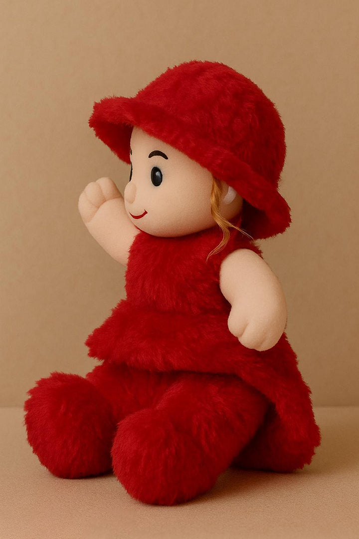 Stuffed Toys Doll Beautiful Red Colour I32Cmi Size Red Doll Baby Girl Soft Toy Doll Image 2