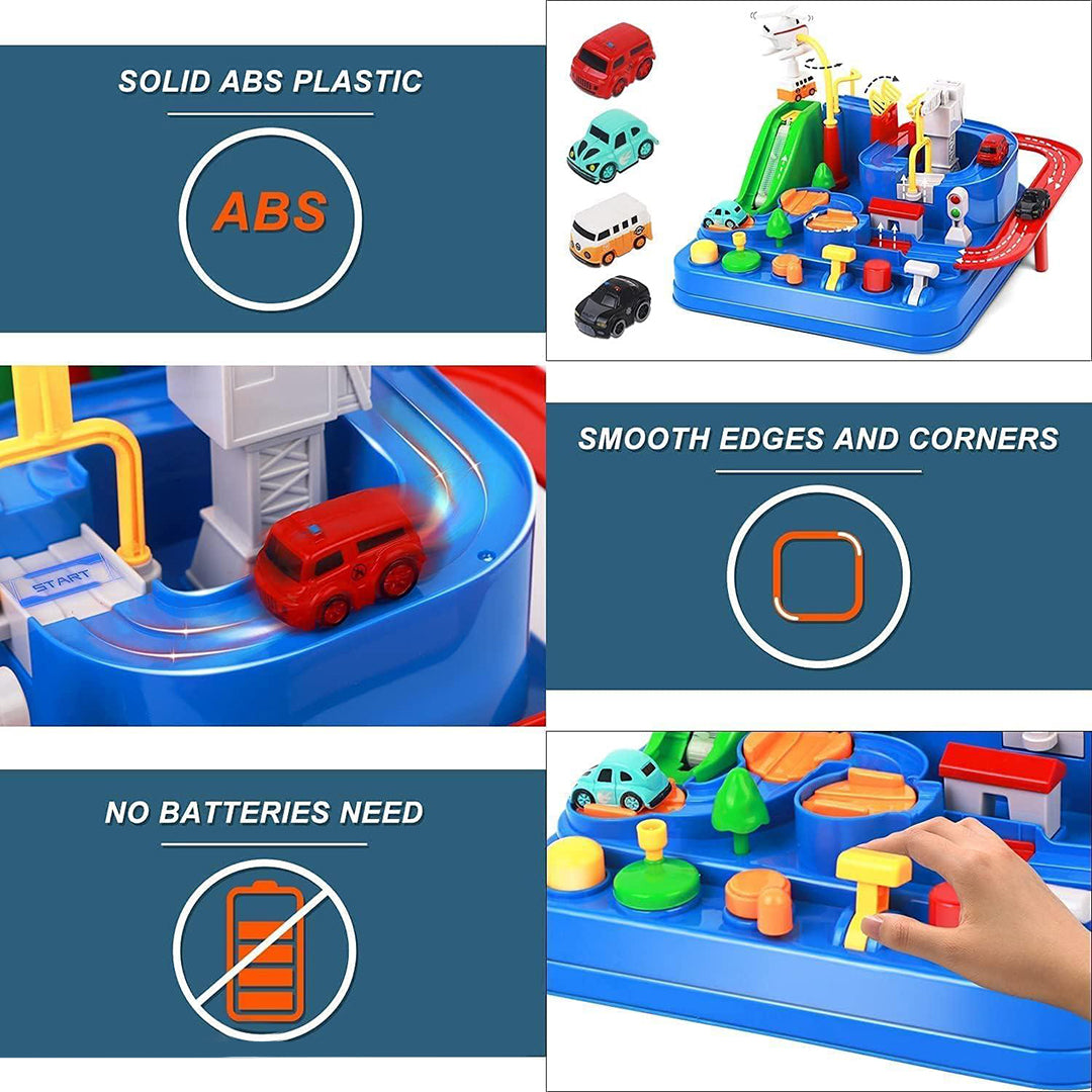 Adventure Car Toys City Rescue Preschool Educational Race Tracks For Kids Multicolor Image 3