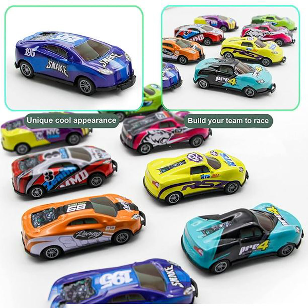 06Pcs Pull Back Race Cars Toys Vehicles Gift Set 3 Inch Friction Powered Mini Metal Alloy Toy Toddler Birthday Gift Image 1