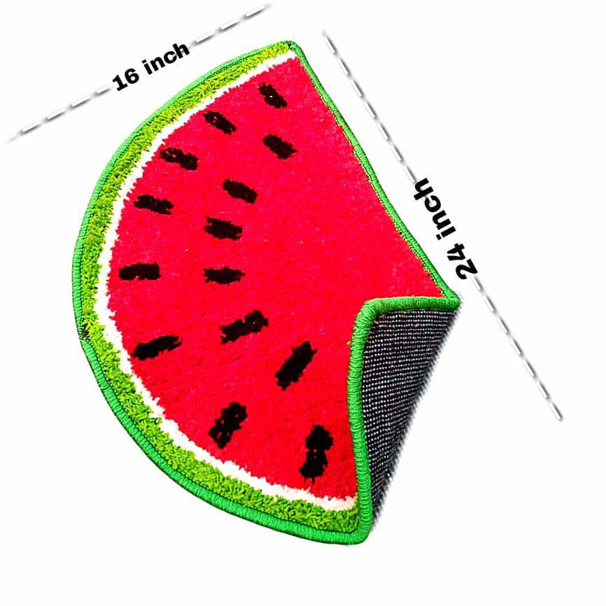 Polyester Anti-Slip Doormat for Home & Bathroom Entrance Multicolor Semi Circle Mat (40x60 cm) Image 2