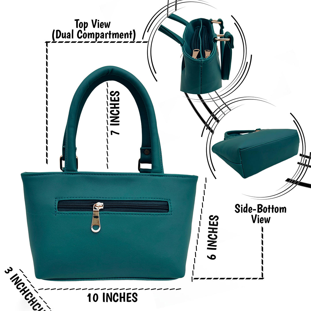 Handbag For Women And Girls Stylish blue Synthetic Bag Image 3