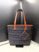 Handbag For Women And Girls Stylish Multicolor Fabric Bag Image 1