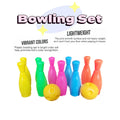 Bowling Pin Set Engaging Indoor Outdoor Learning Game Plastic Bowling Playset 12 Pieces Image 1