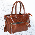 Handbag For Women And Girls Stylish Brown Faux Leather/Leatherette Bag Image 1