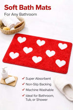 Microfiber Anti-Slip Doormat for Home & Bathroom Entrance Red Rectangular Mat (40x60 cm) Image 4