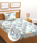 Glace Cotton (60x90 Inch) Single Size Bedsheet With 1 Pillow Cover in Multicolor Image 1