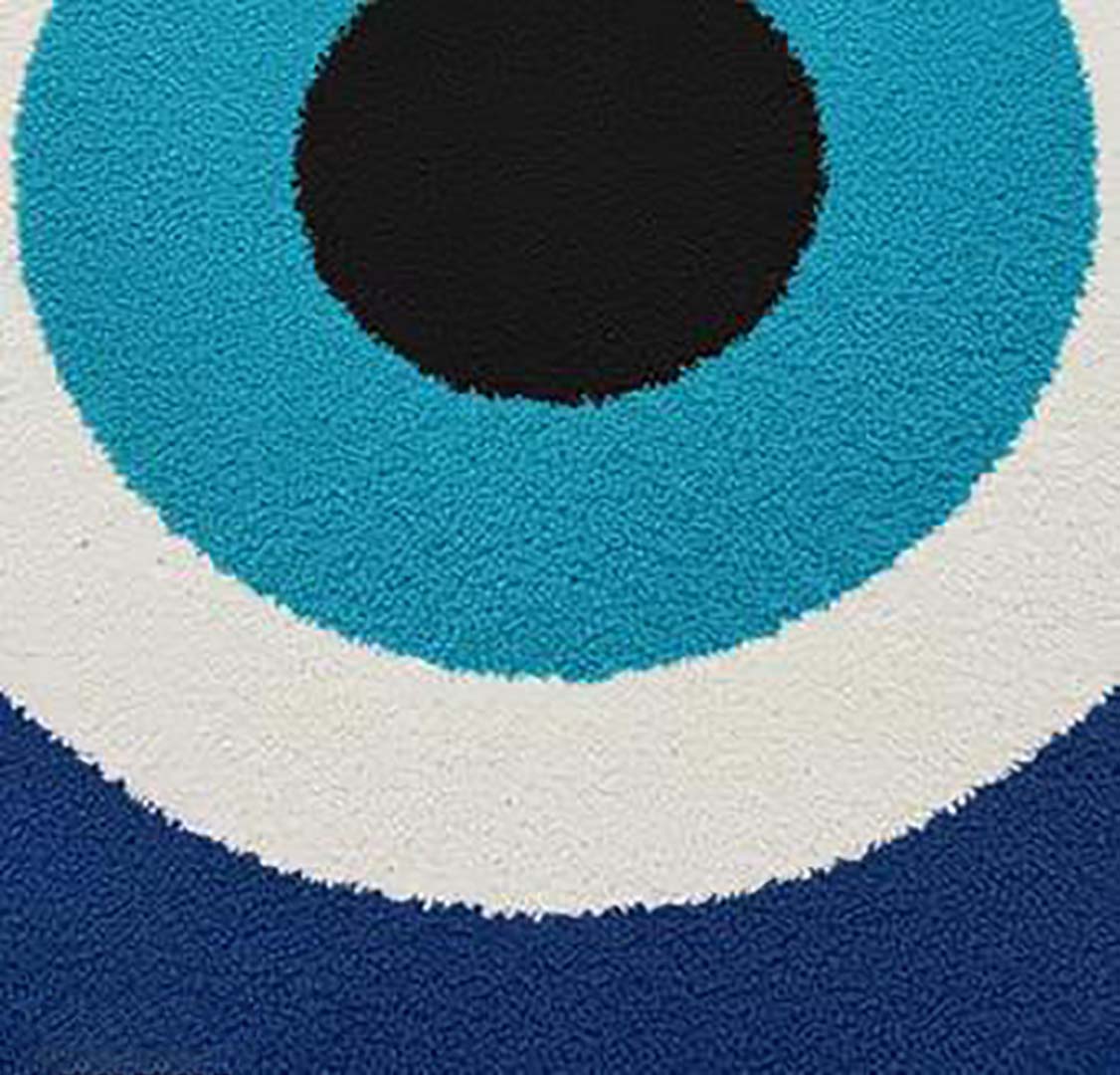 Microfiber Anti-Slip Doormat for Home & Bathroom Entrance Multicolor round Mat (40x60 cm) Image 3
