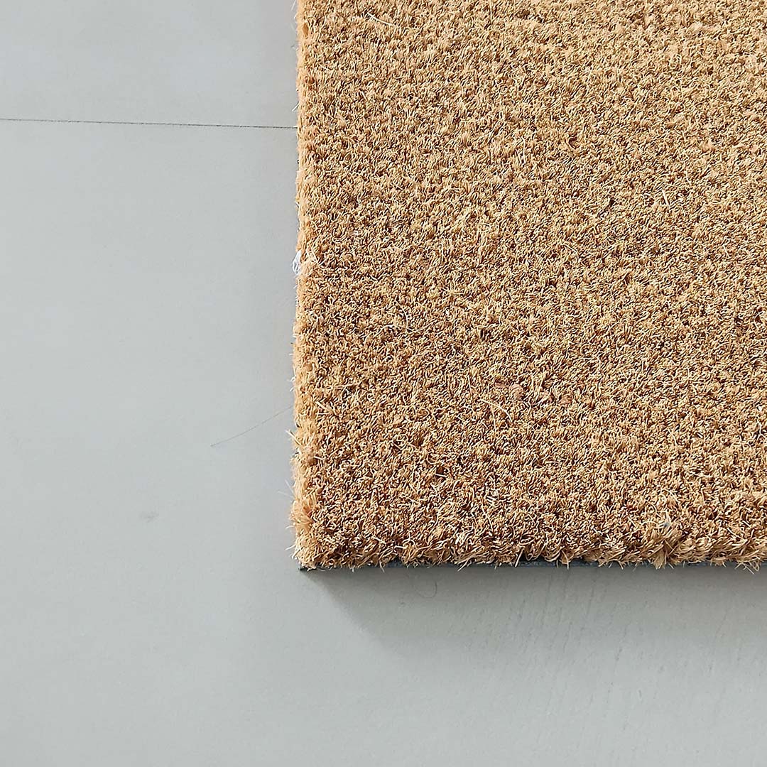 Coir Anti-Slip Doormat for Home & Bathroom Entrance Beige Rectangular Mat (40x60 cm) Image 4