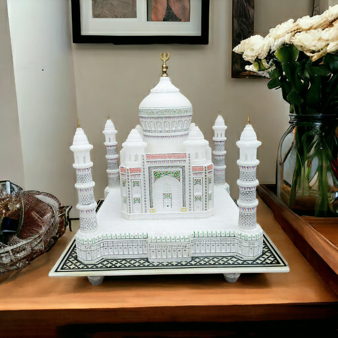 Pooja Creation Marble Taj Mahal 6Inch Home Decor And Gift Item Symble Of Love Statue 6 Inch Image 1
