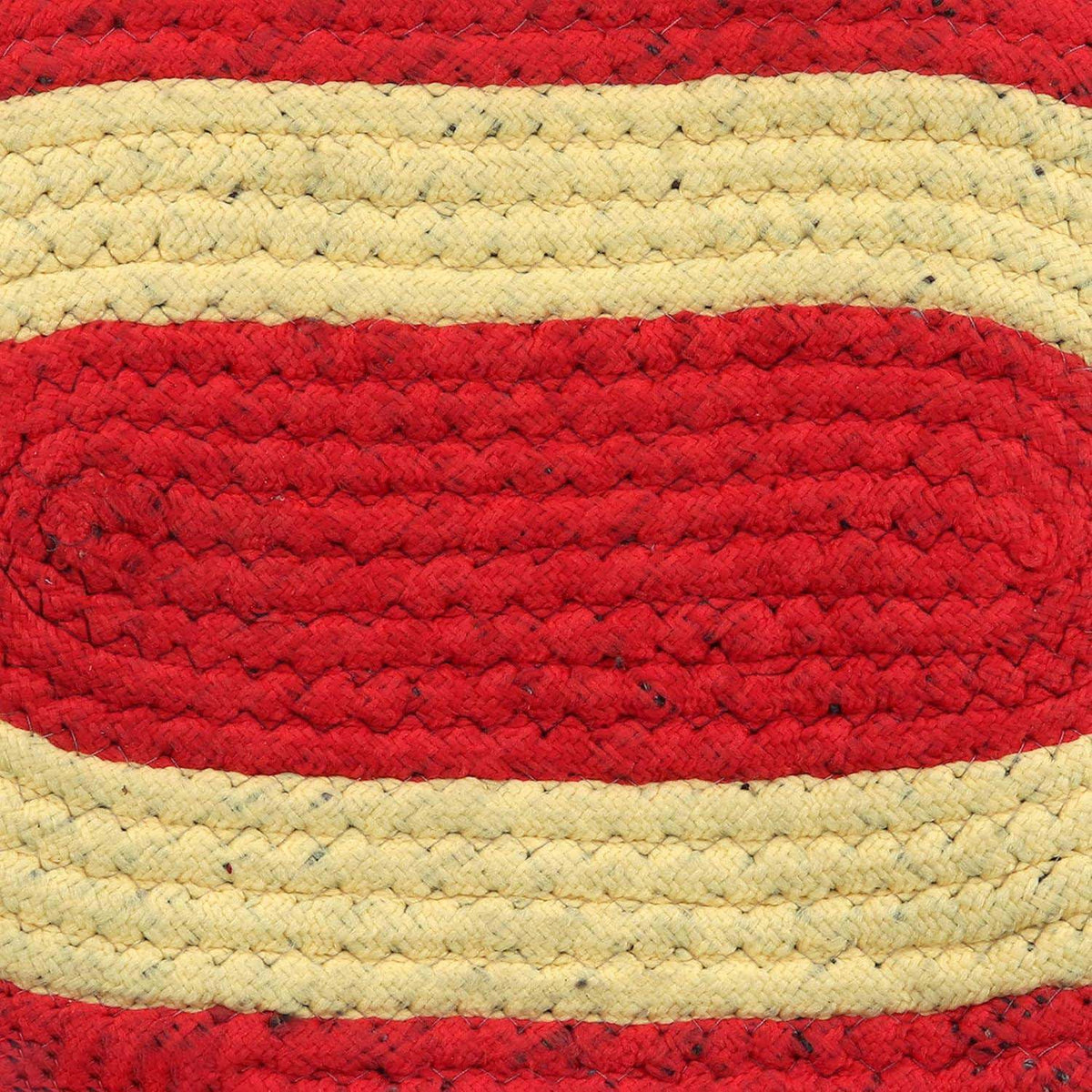Cotton Anti-Slip Doormat for Home & Bathroom Entrance Multicolor oval Mat (20x12 Inch) Image 2