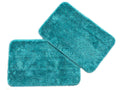 Microfiber Anti-Slip Doormat for Home & Bathroom Entrance Sky Blue Rectangular Mat (33x53 cm) 2 Pcs Image 1