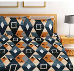 Cotton (78x72 Inch) Double Size Bedsheet With 2 Pillow Cover in Multicolor Image 4