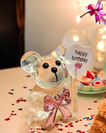 Birthday Special Crystal Teddy Showpiece Happy Birthday Gift For Friends Loved Ones Cute Decor Item Image 3