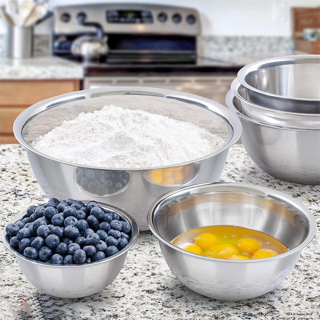 Stainless Steel Solid Microwave Safe Bowl Serving Bowl Mixing Bowl Steel Bowl Kitchen Accessories Items Microwave Utensils Pack Of 6 Pcs Image 4