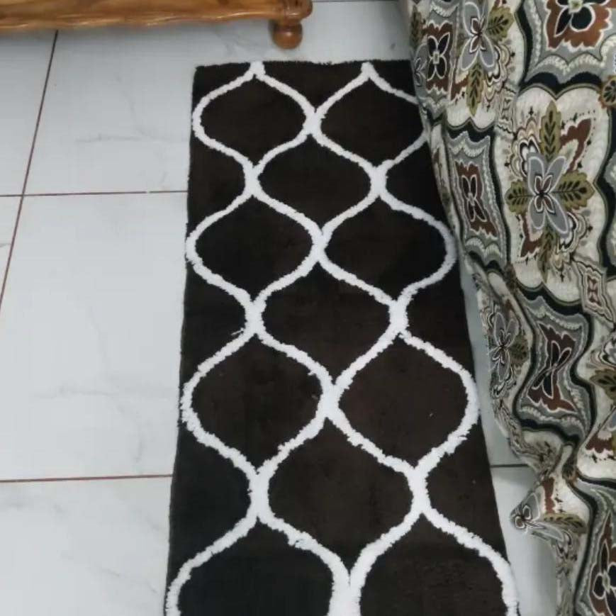 Microfiber Anti-Slip Doormat for Home & Bathroom Entrance Blue Rectangular Mat (2x5 Feet) Image 4