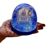 Taj Mahal Water Glitters Figurine Miniature Gift Item For Home Office Gifts And Decor Transparent Showpiece Blue Pack Of 1 Image 3