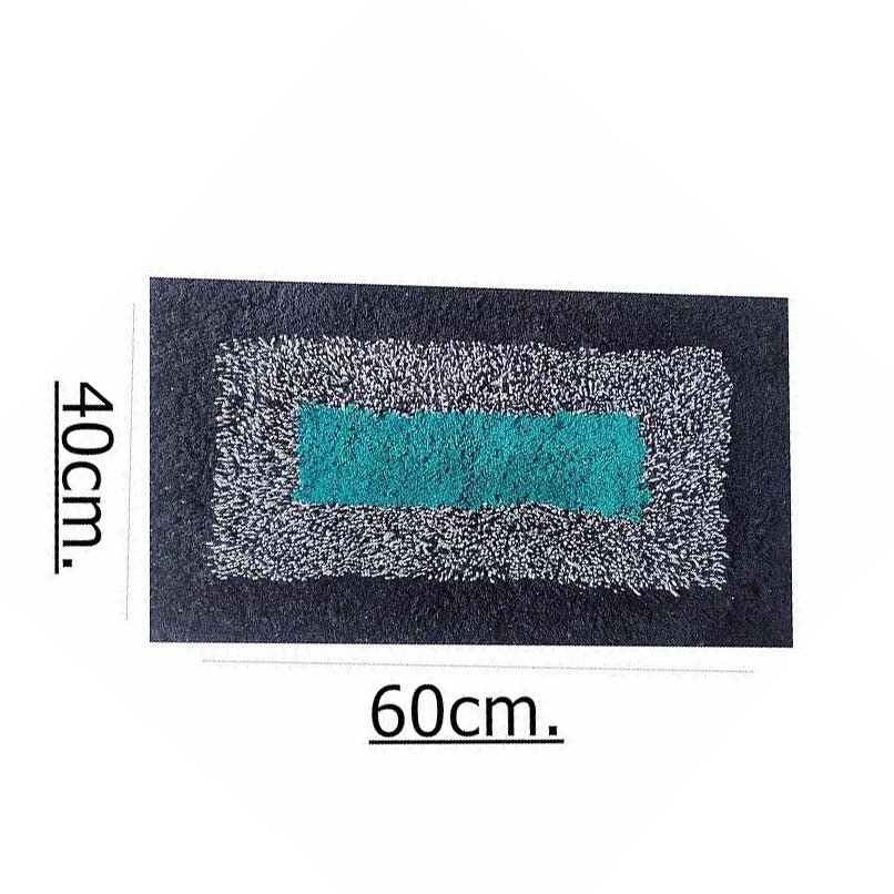 Cotton Anti-Slip Doormat for Home & Bathroom Entrance Multicolor Rectangular Mat (40x60 cm) 6 Pcs Image 2