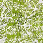 Cotton (90x100 Inch) Double Size Bedsheet With 2 Pillow Cover in Green Color Image 2